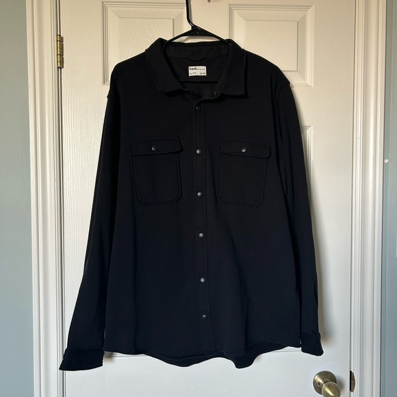 🔥🆕🔥 Frank and Oak Heavyweight Shirt / Overshirt XL Black - Like New! - Picture 2 of 8